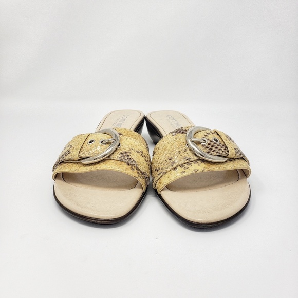 4/$25 Connie | Snakeskin Buckle Mule Wedges 6 - Picture 3 of 8